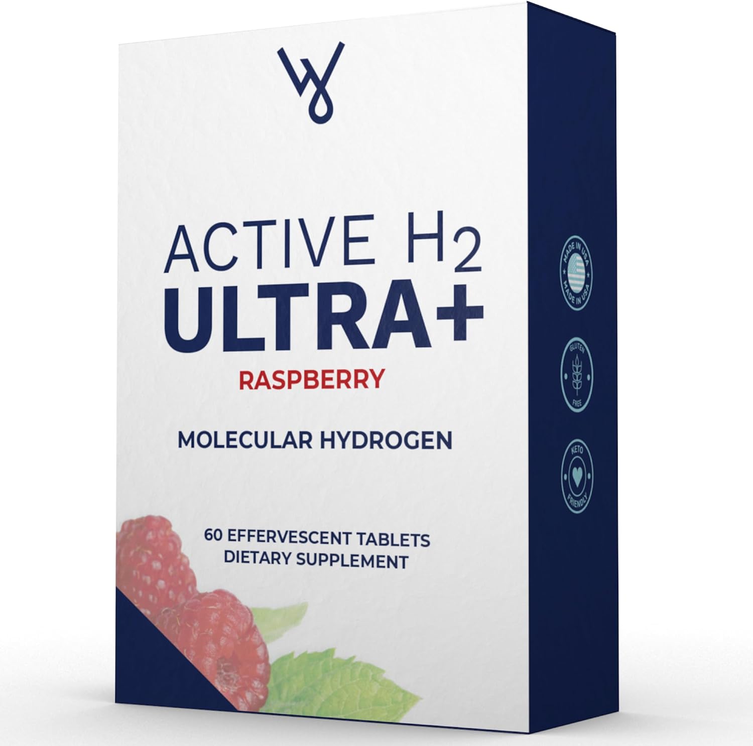Natural Raspberry Purative Active H2 Ultra+ Hydrogen Water Tablets - 120 Servings for Immune Support and Antioxidant Balance