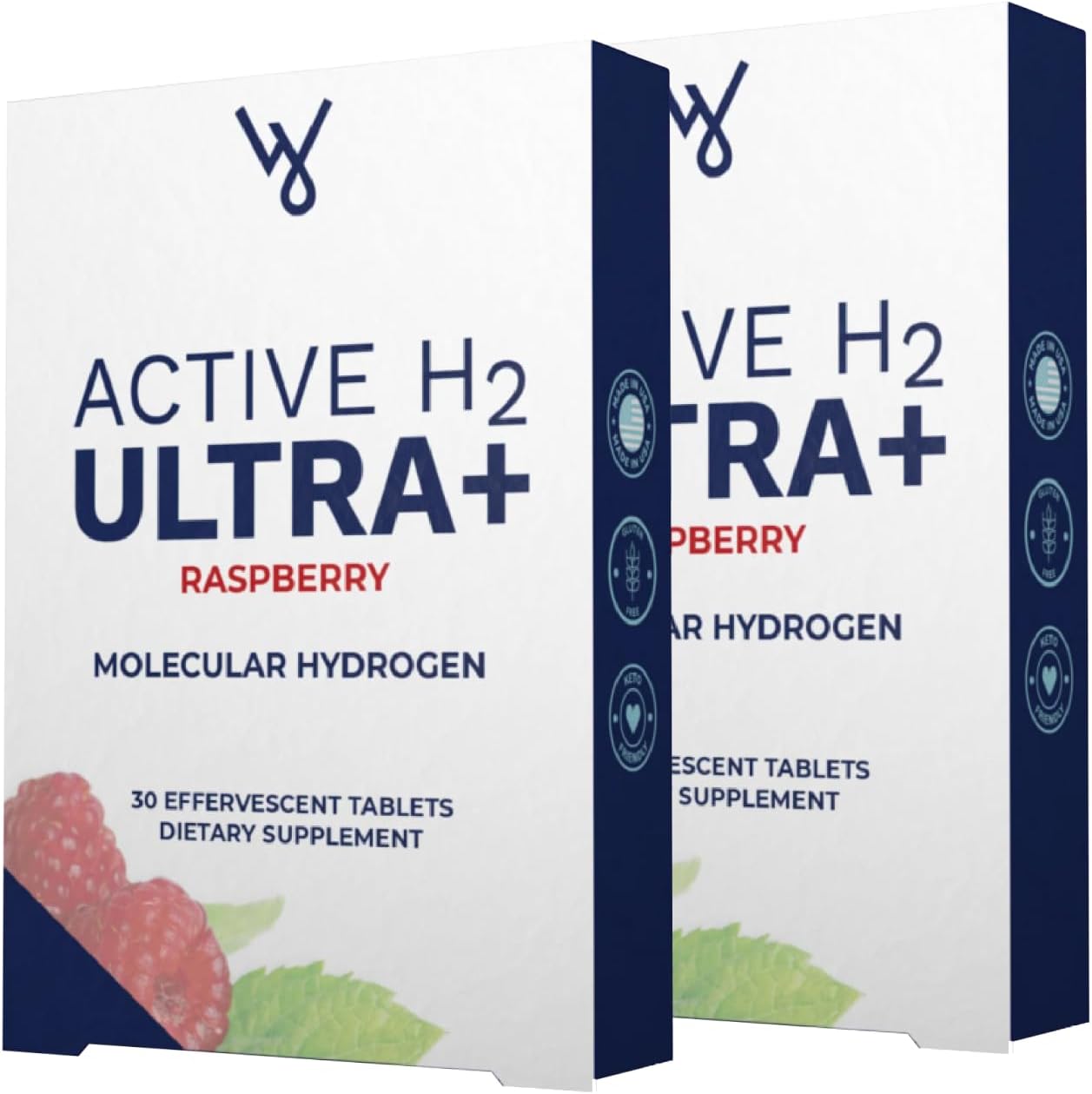Natural Raspberry Purative Active H2 Ultra+ Hydrogen Water Tablets - 240 Servings - Boost Immunity and Antioxidants for Health Balance