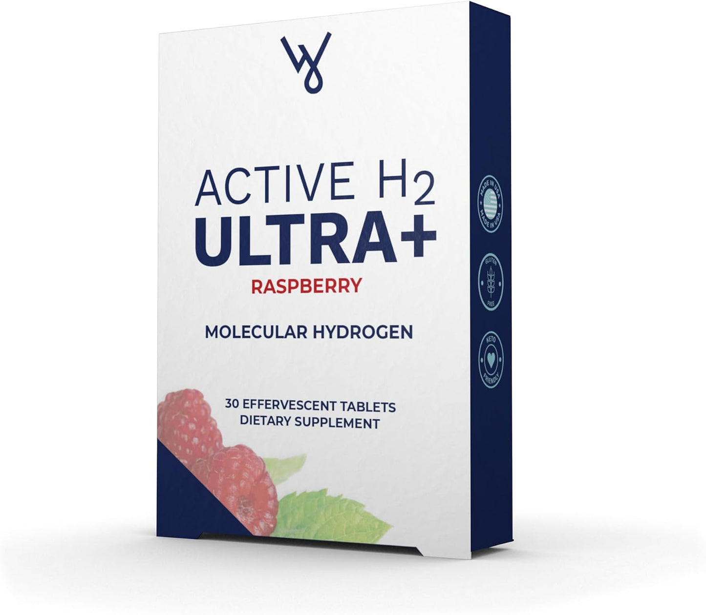 Natural Raspberry Purative Active H2 Ultra+ Hydrogen Water Tablets - 240 Servings - Boost Immunity and Antioxidants for Health Balance