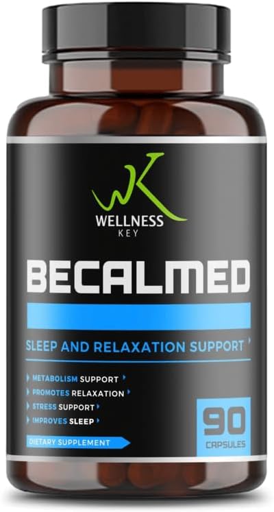 Natural Stress Support Supplement with Magnesium Glycinate & L-Threonate - Promotes Relaxation, Mental Clarity, and Focus - 90 Capsules, 30 Day Supply