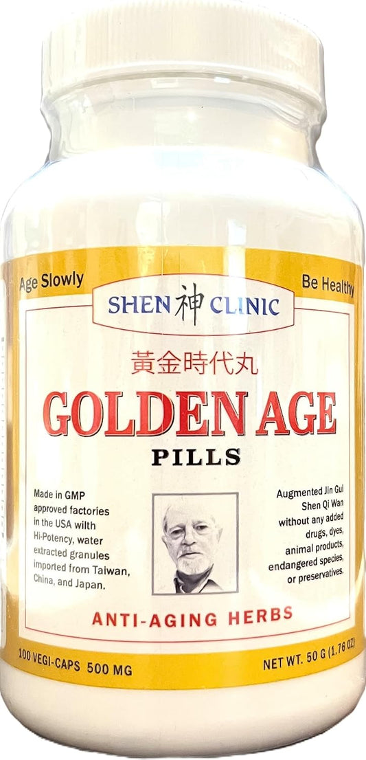 Natural Supplement for Seniors - Shen Clinic Golden Age Pills - 100 Capsules