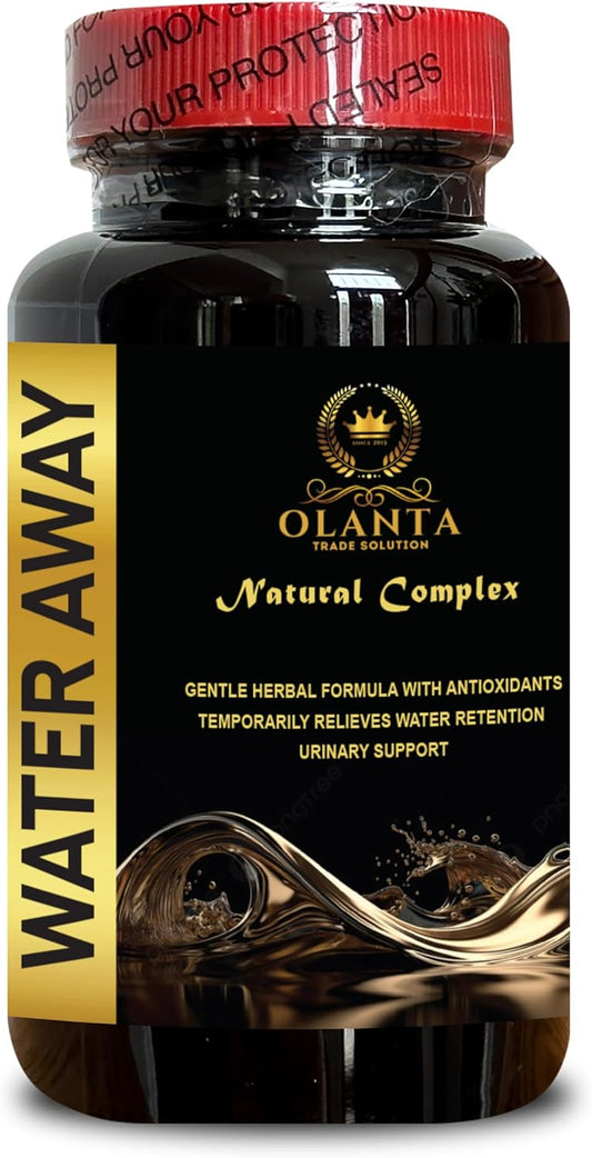 Natural Water Away Pills - Diuretic Supplement for Water Retention & Bloating Relief - Fast Acting Uric Acid Support - Milk Thistle, Pomegranate, Cranberry - 1 Bottle