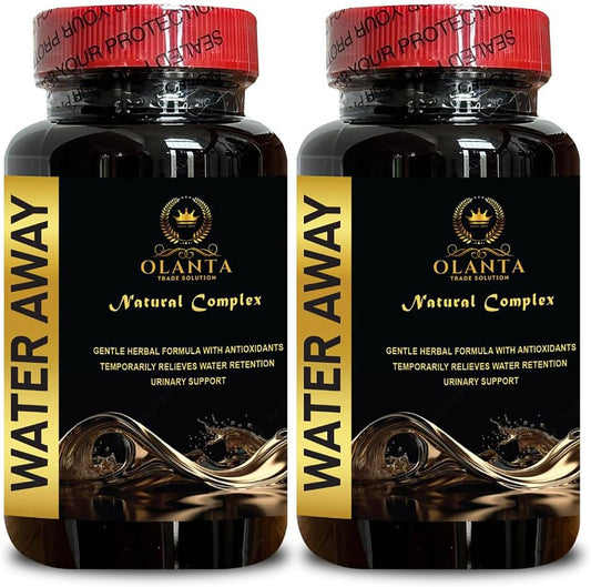 Natural Water Retention Supplement for Stomach Bloating - Caffeine-Free Turmeric Capsules - 2 Bottles 120 Pills