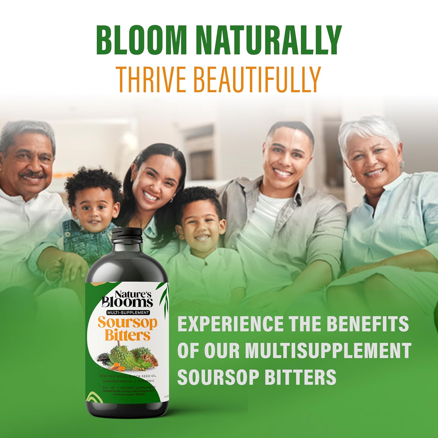Nature's Best Soursop Bitters Liquid Supplement - 16 oz | Antioxidant, Immune Support, Digestion | Health-Focused Formula