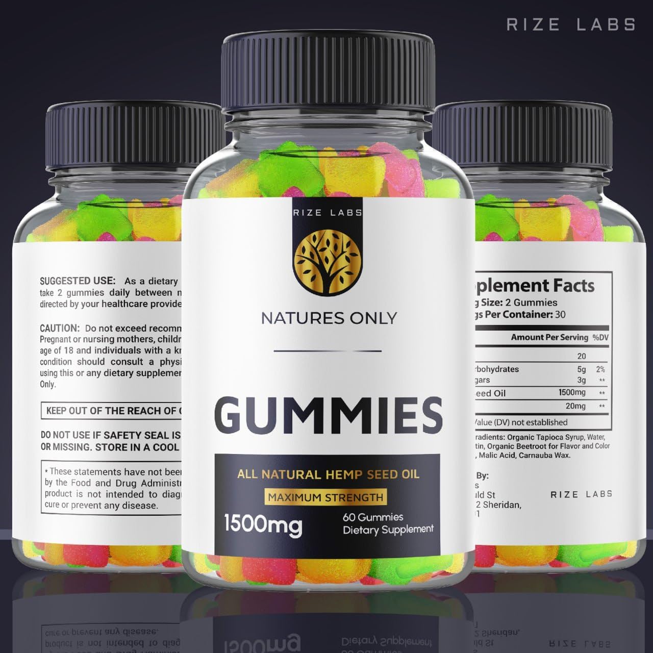 Natures Only Gummies 2 Pack - Advanced Formula Supplement for Focus, Clarity, and Mood - 120 Gummies - Reviews Included