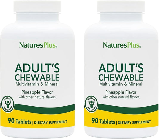 Natures Plus Adult Chewable Multi Pineapple 90 Tablets - Pack of 2