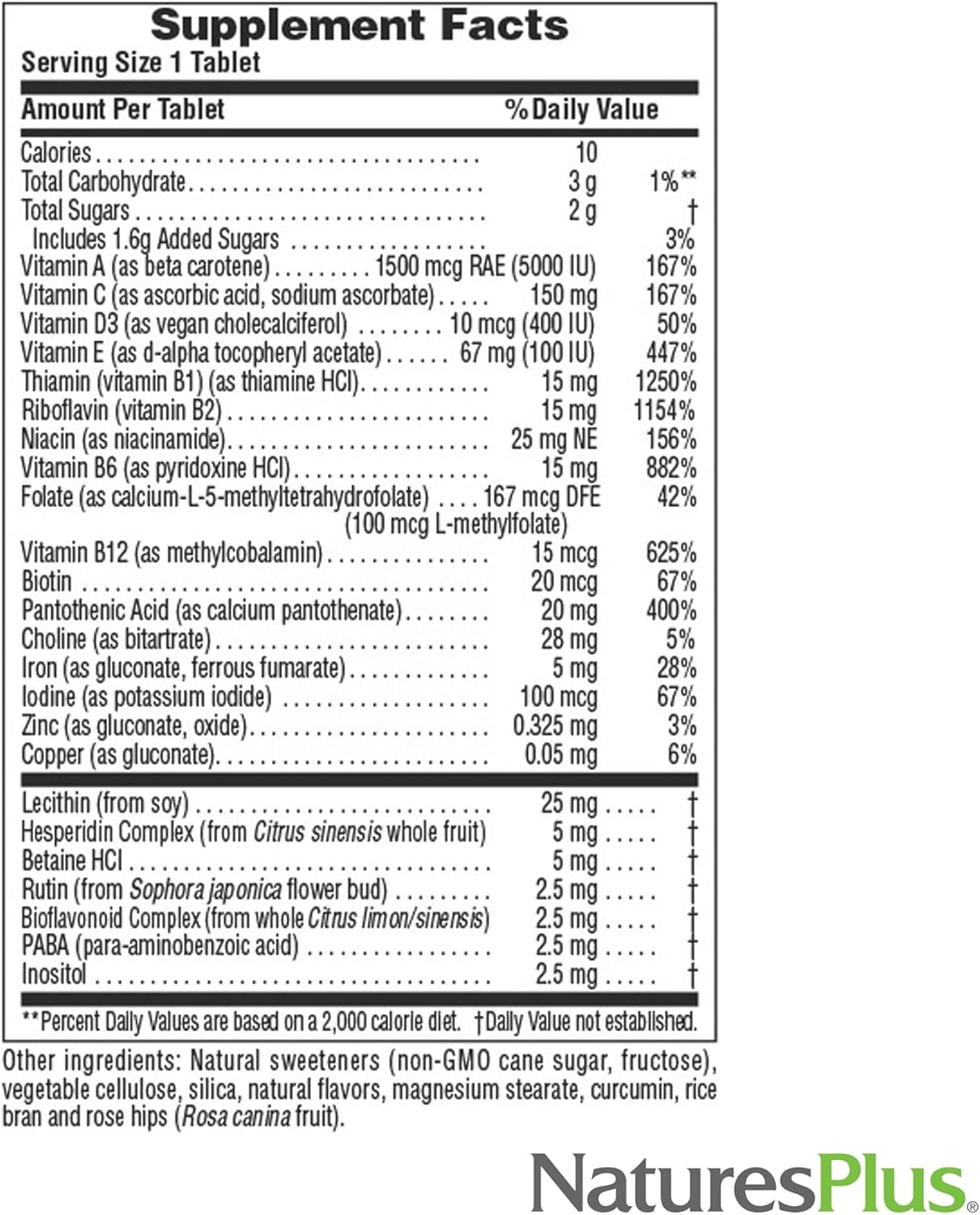 Natures Plus Adult Chewable Multi Pineapple 90 Tablets - Pack of 2