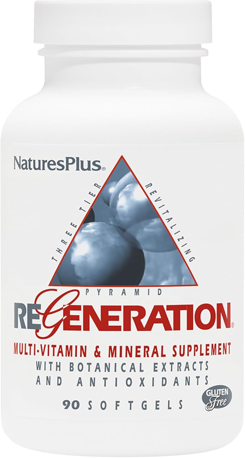 Natures Plus Regeneration Multi-Vitamin Softgels - Pack of 2, 90 Count - With Botanical Extracts & Antioxidants - Gluten Free - 60 Servings