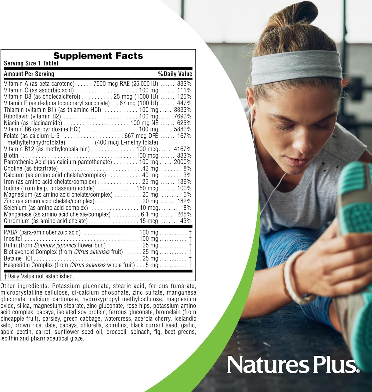Natures Plus Ultra II Daily - 360 Tablets, Whole Food Vitamin & Mineral Supplement, Sustained Release, Vegetarian Formula