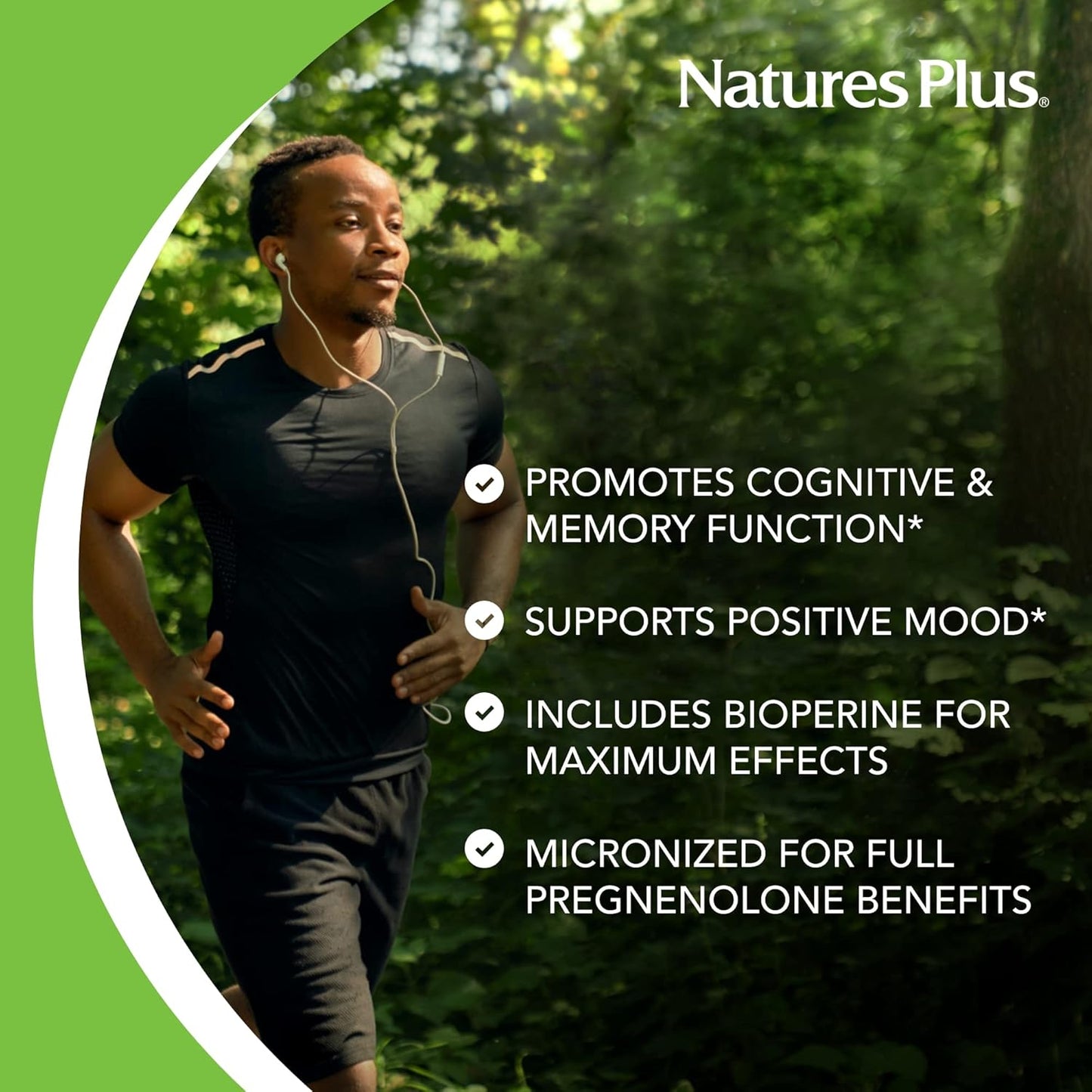 Natures Plus Ultra Pregnenolone 50mg 60 Veg Caps - Immune Support w/ Bioperine, Energy Boost, Memory Enhancer - Gluten-Free - 60 Servings