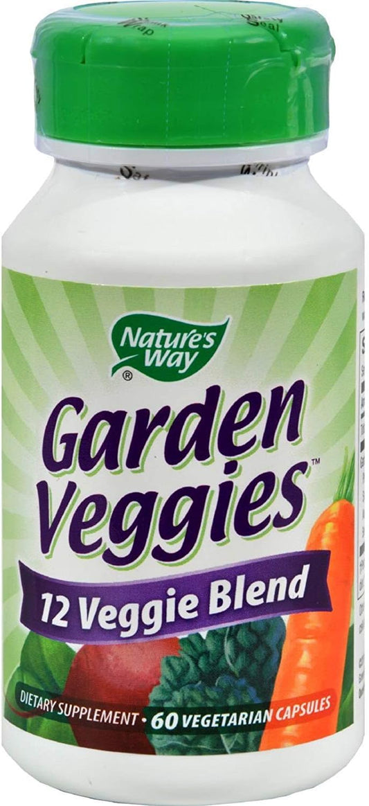 Nature's Way Garden Veggies 12 Veggie Blend Capsules - Pack of 180 Vegetarian Capsules