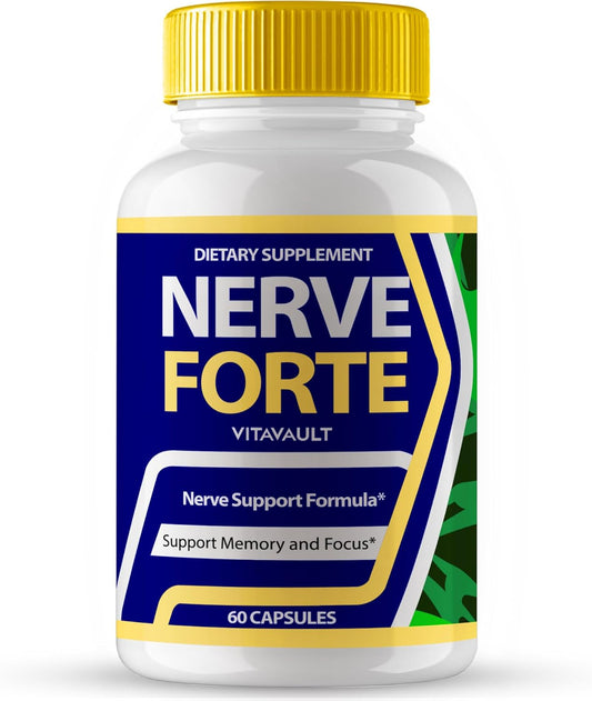 NerveForte Brain Supplements for Memory and Focus - 60 Capsules