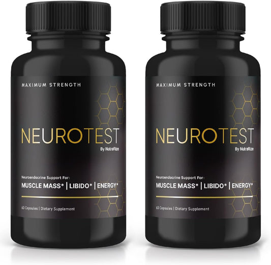NeuroTest Dietary Supplement for Men - Advanced Formula Pills for Peak Performance and Overall Wellness (2 Pack, 120 Capsules)