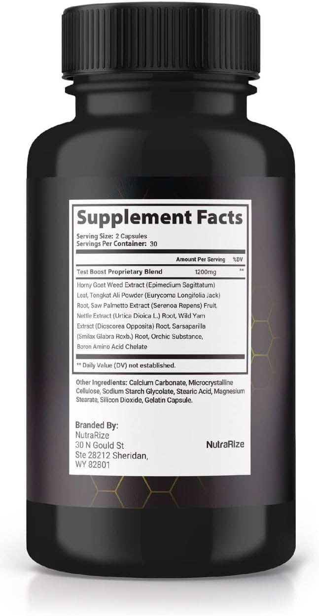 NeuroTest Dietary Supplement for Men - Advanced Formula Pills for Peak Performance and Overall Wellness (2 Pack, 120 Capsules)