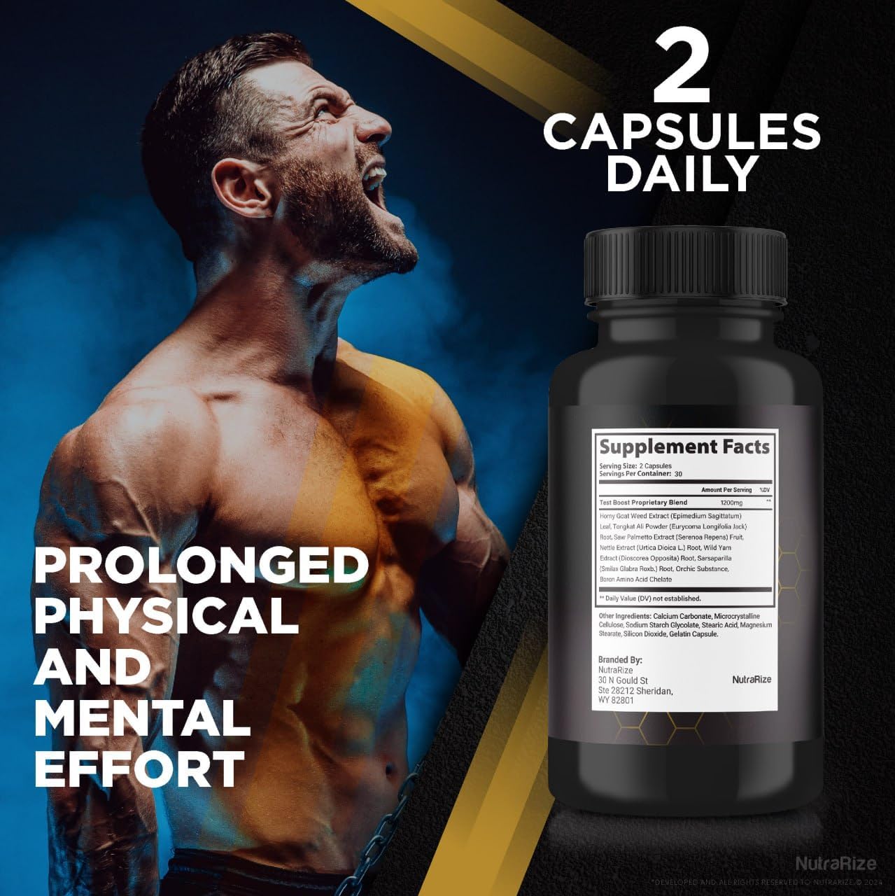 NeuroTest Dietary Supplement for Men - Advanced Formula Pills for Peak Performance and Overall Wellness (2 Pack, 120 Capsules)