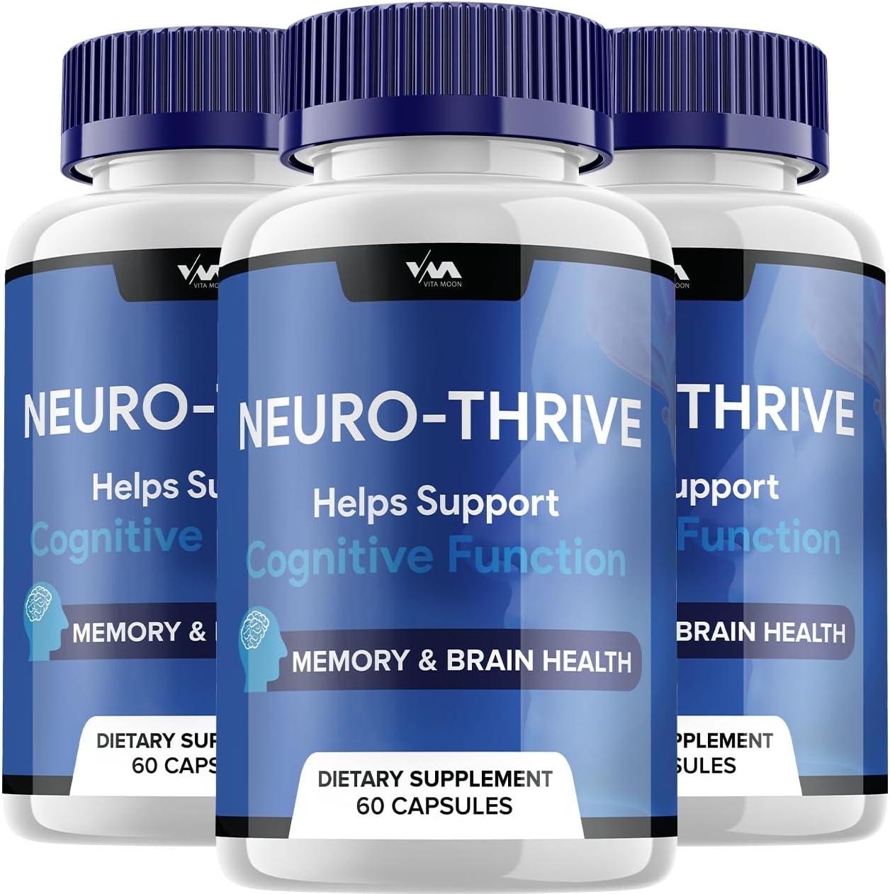 NeuroThrive Brain Supplement Capsules - Cognitive Support, 180 Pills, Reviews & Benefits