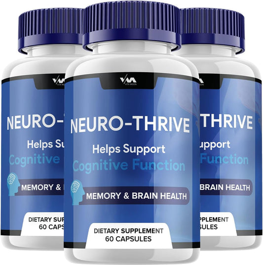 NeuroThrive Brain Supplement Capsules - Cognitive Support, 180 Pills, Reviews & Benefits