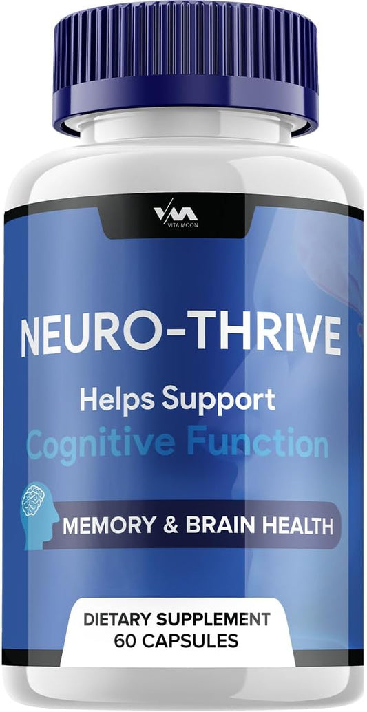 NeuroThrive Brain Supplement Capsules - Cognitive Support, 60 Capsules, Reviews & Benefits