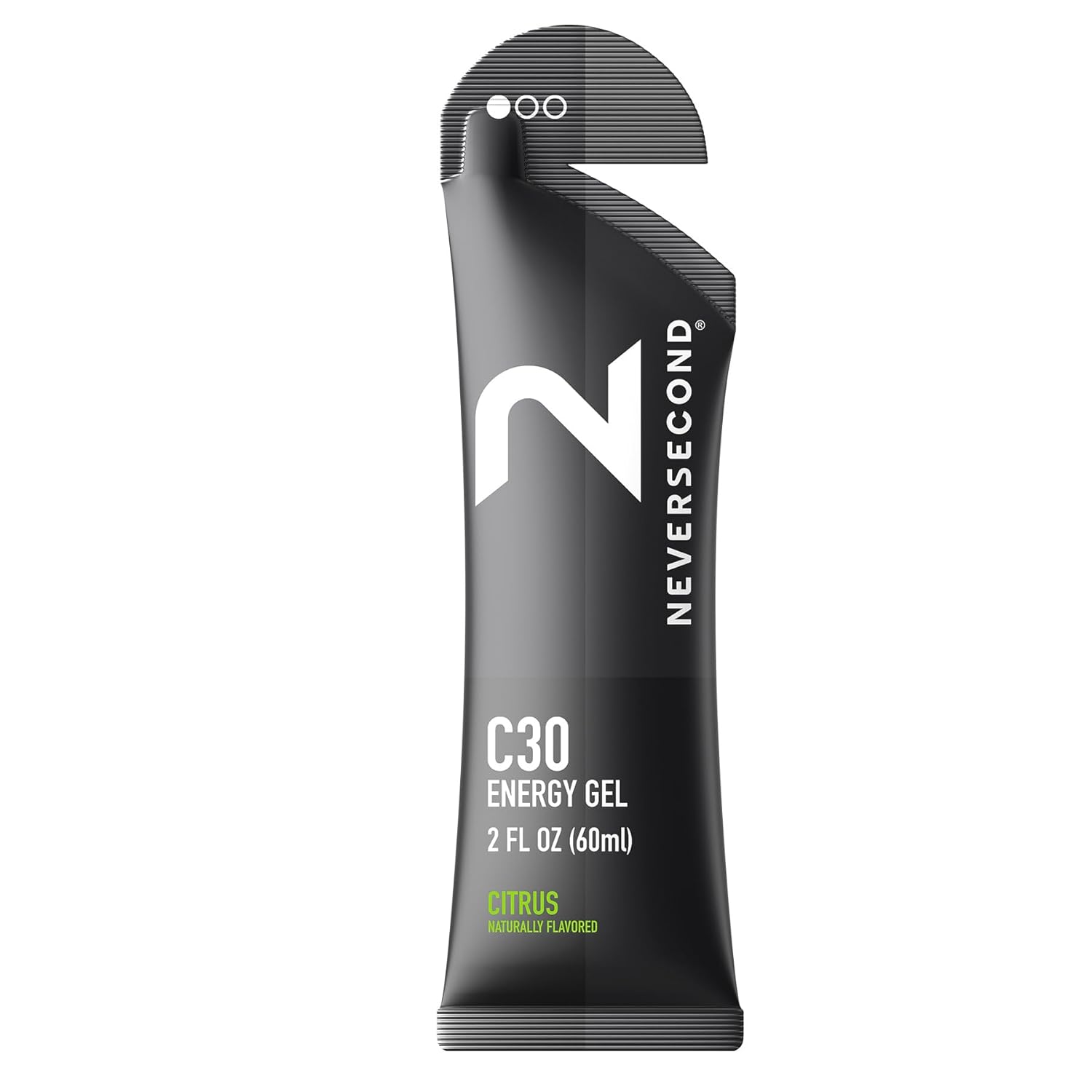 Neversecond C30 Energy Gel - Citrus Flavor, 12-Pack for Triathlons, Ironman, Cycling & Marathons - Performance Nutrition & Hydration