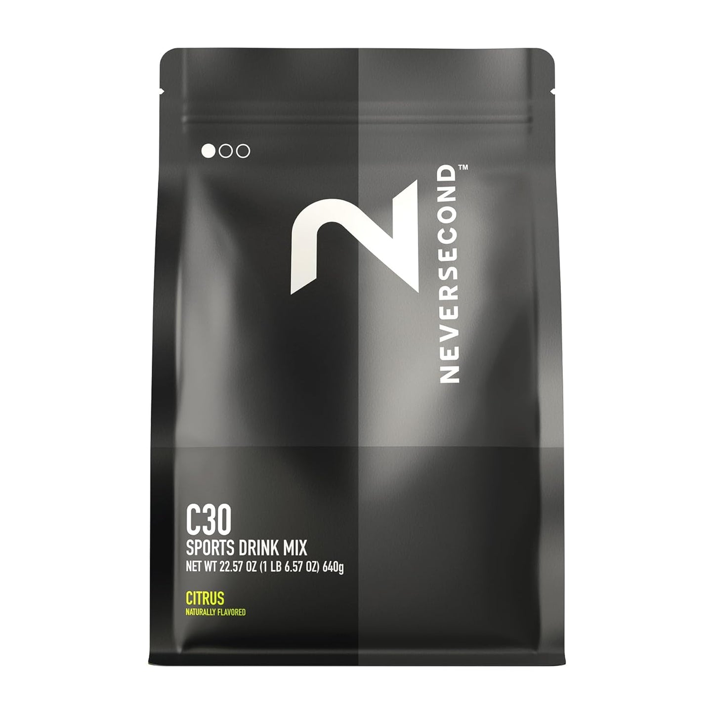 Neversecond C30 Sports Drink: Electrolyte Hydration & Carbohydrates for Endurance - Citrus Flavor (640g, 20 Servings)
