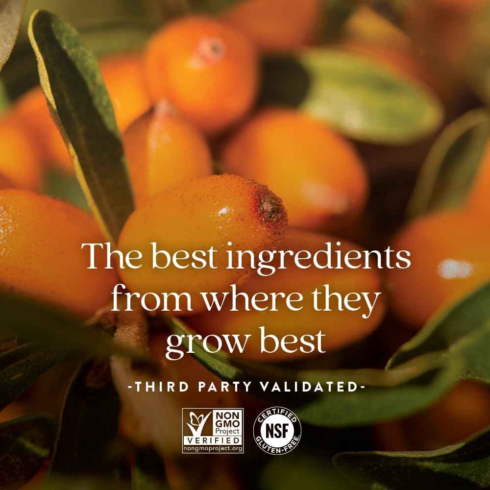 New Chapter Supercritical Omega 7 with Sea Buckthorn + Plant Sourced Fatty Acids + Omega 7 + Non-GMO Ingredients - 60 Vegetarian Capsule