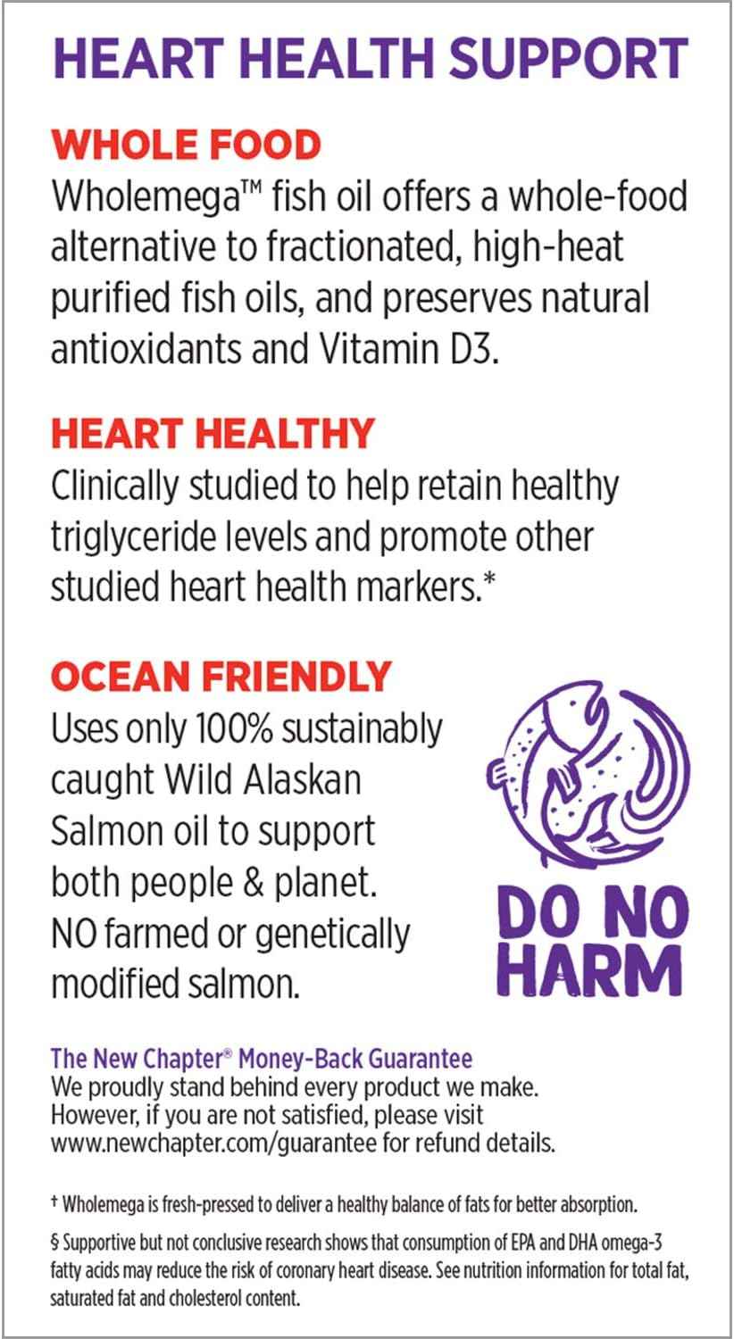 NEW CHAPTER Wholemega 1000 MG, 30 CT