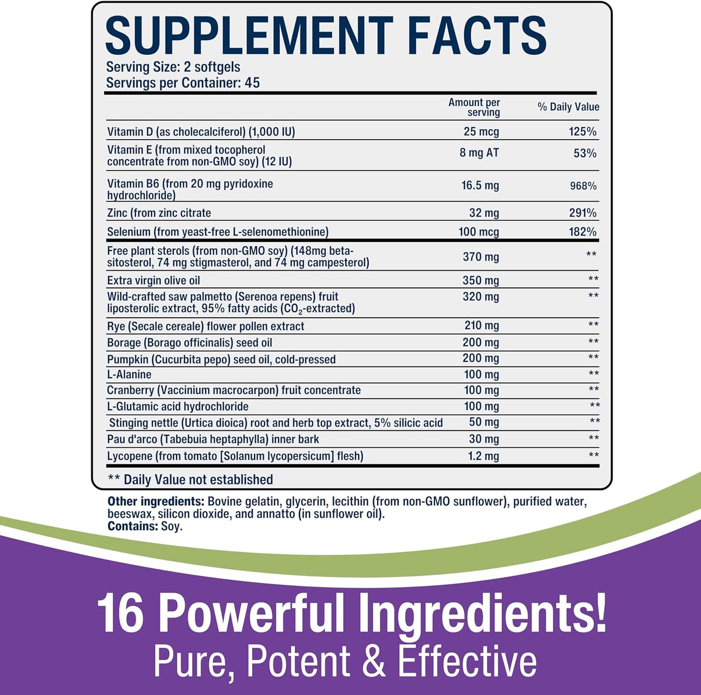 New Roots Herbal Prostate Supplement - Super Blend of 16 Powerful Herbals for Urinary Health - Saw Palmetto, Plant Sterols, Borage Oil, and More (30 Softgels)