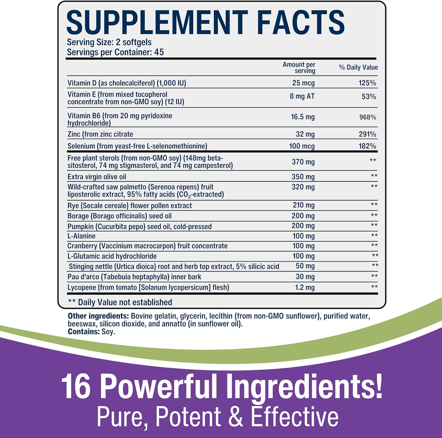 New Roots Herbal Prostate Supplement - Super Blend of 16 Powerful Herbals for Urinary Health - Saw Palmetto, Plant Sterols, Borage Oil, and More (30 Softgels)