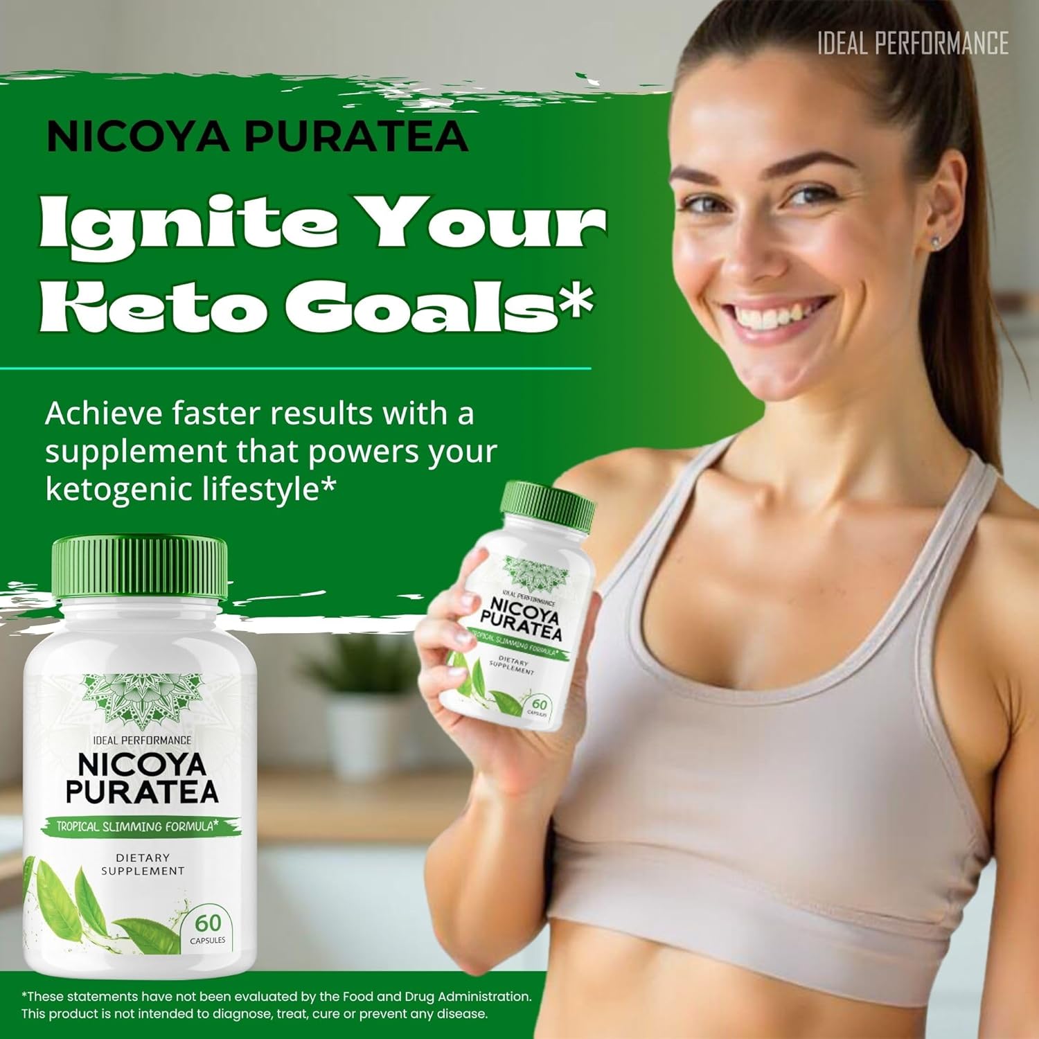 Nicoya Puratea Keto Capsules - Maximum Strength Advanced Formula for Ideal Performance, All Natural Pills with Great Reviews (60 Capsules)
