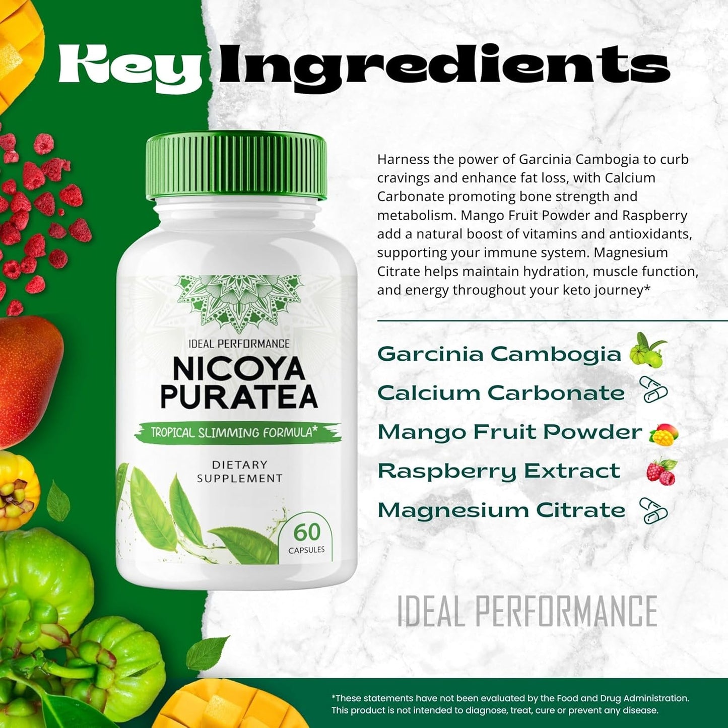 Nicoya Puratea Keto Capsules - Maximum Strength Advanced Formula, All Natural Pills (3 Pack)