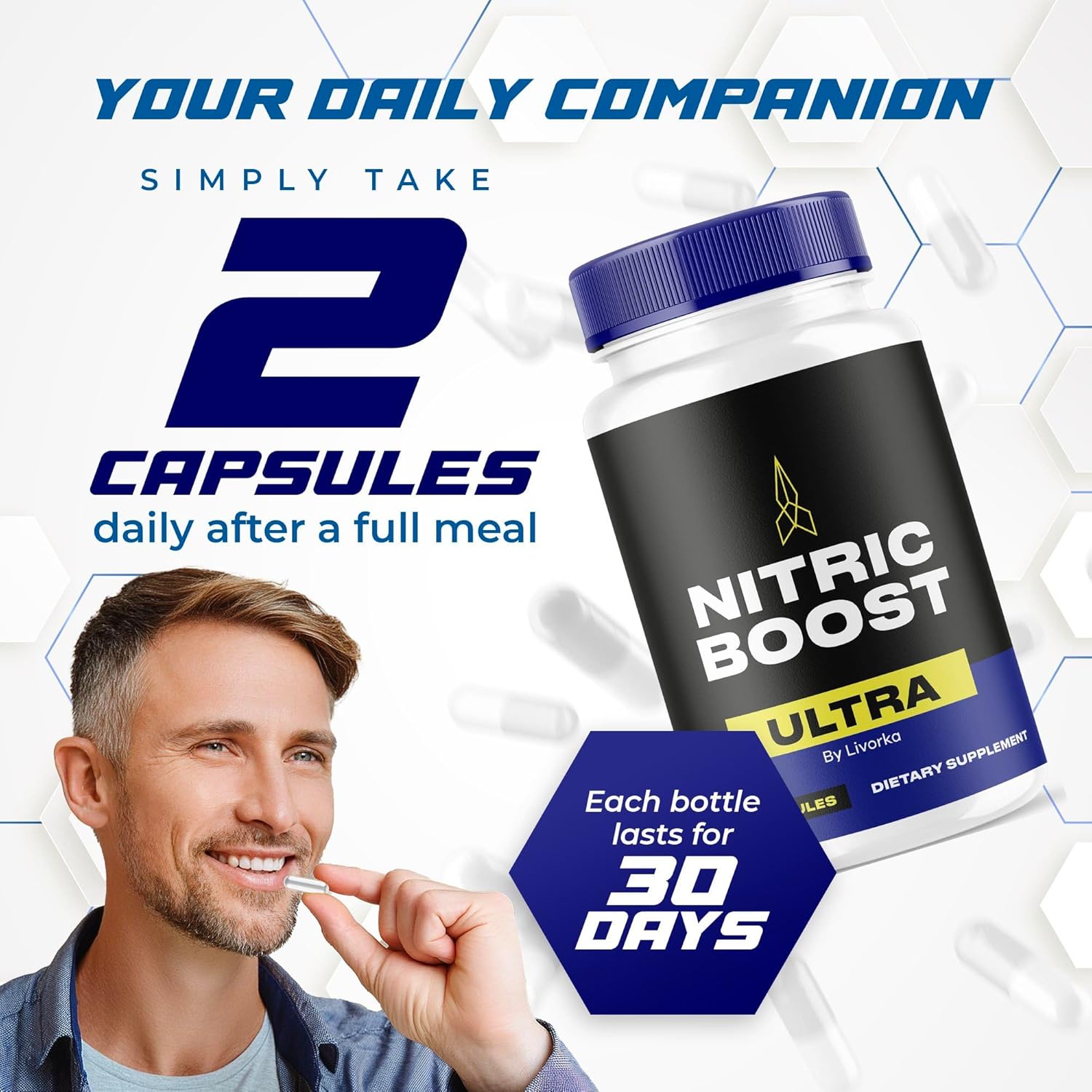 NitricBoost Ultra Capsules - Advanced Formula for 1 Month Supply