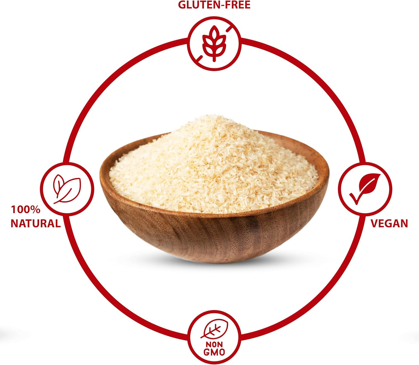 Non-Flavored Psyllium Husk Powder for Digestive Health - High Fiber Isabgol Ispagol Supplement