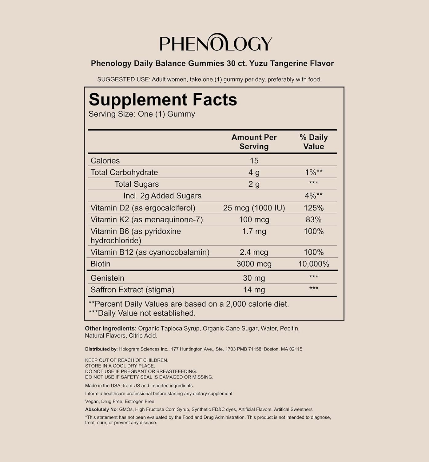 Non-GMO Menopause Supplement for Women with Biotin, Saffron, Vitamin B12 & B6 - Minimize Hot Flashes, Night Sweats, Fatigue - 30 Day Supply