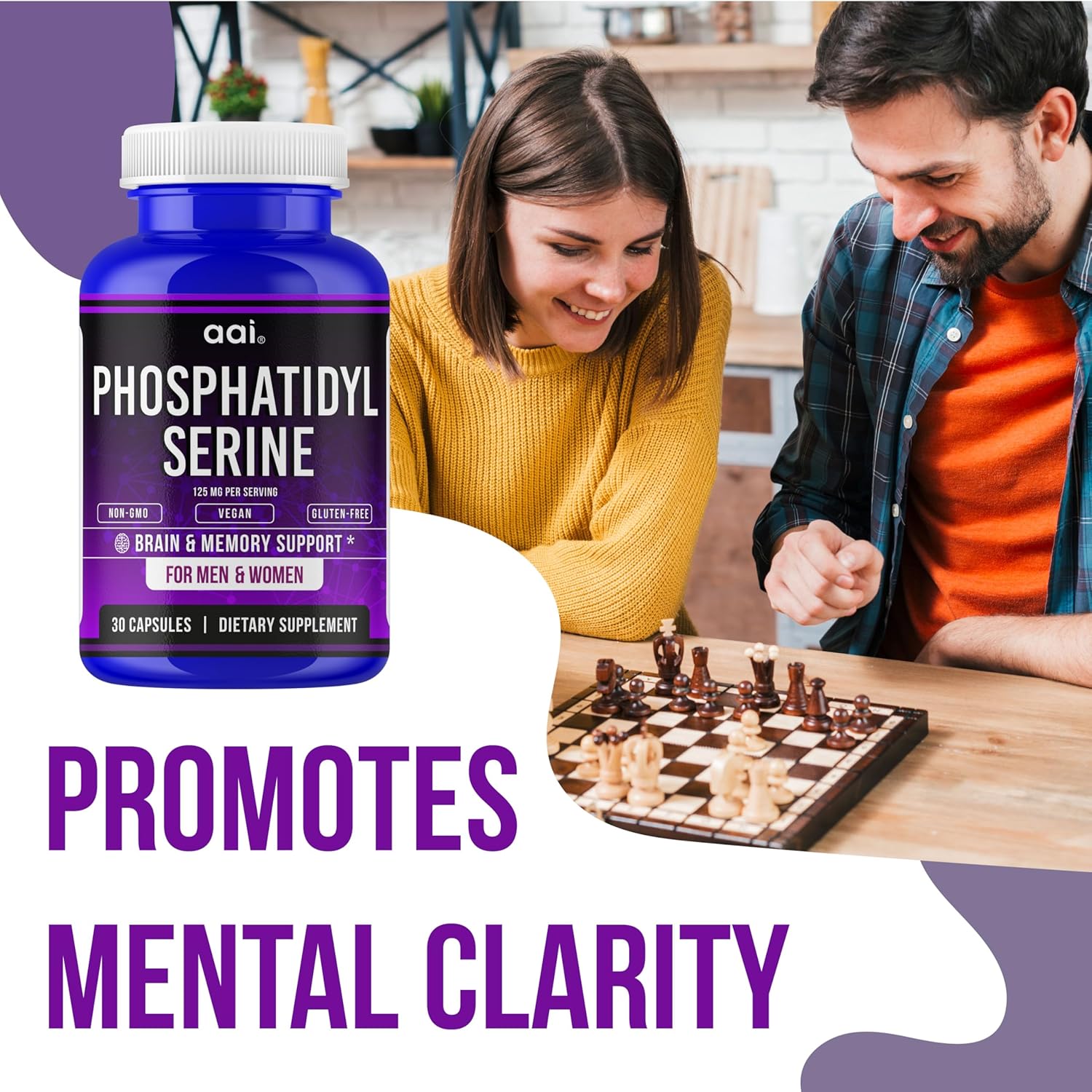 Nootropic Brain Supplement for Memory, Focus, and Cognitive Support - 30 Pills with St. John's Wort & Ginkgo Biloba - Brain Health and Memory Booster