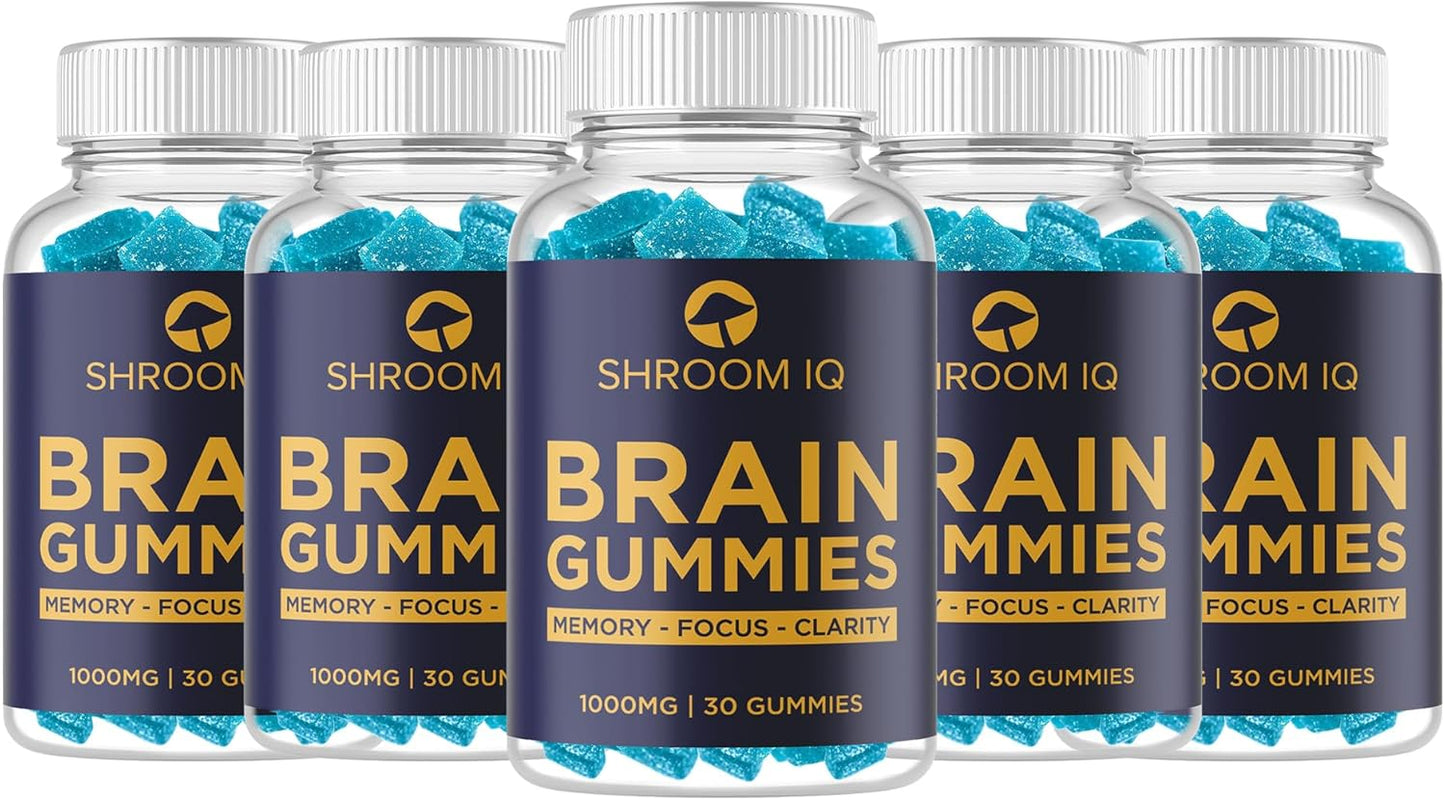 Nootropic Gummies for Memory and Focus - Shroom IQ Brain Supplements for Enhanced Cognitive Function