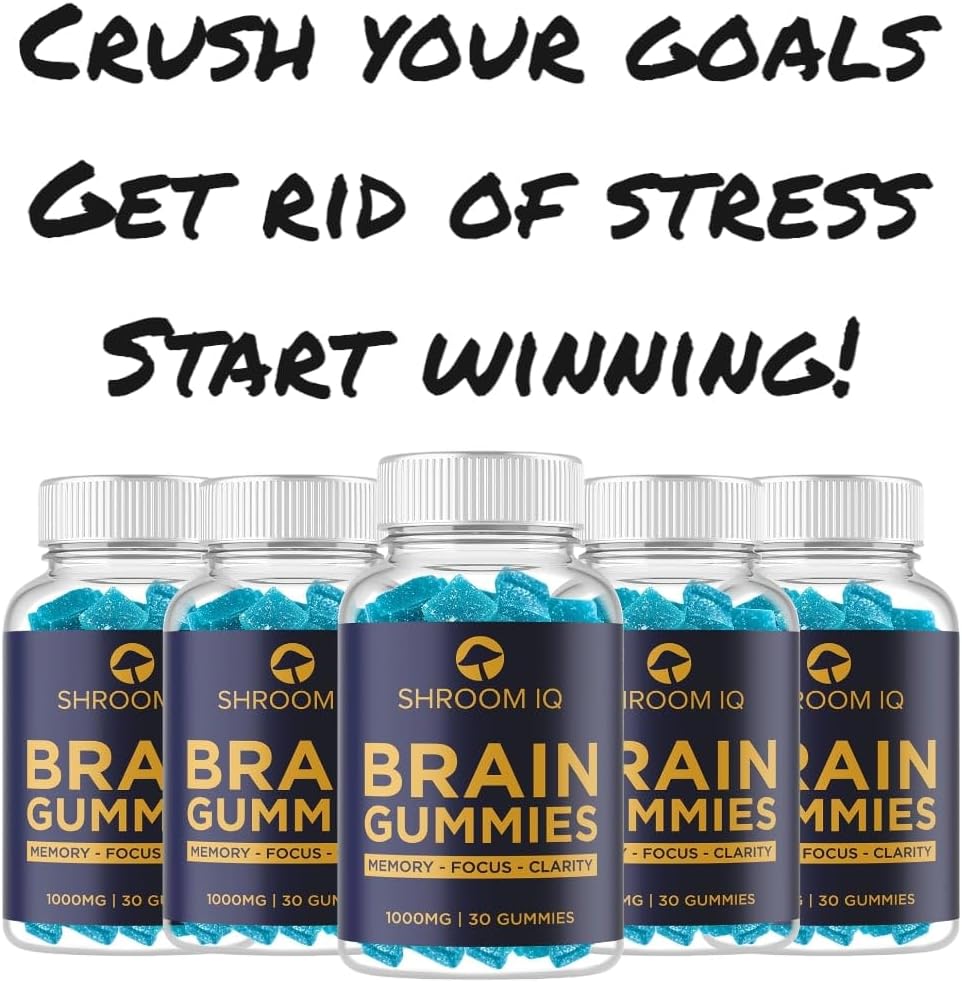 Nootropic Gummies for Memory and Focus - Shroom IQ Brain Supplements for Enhanced Cognitive Function