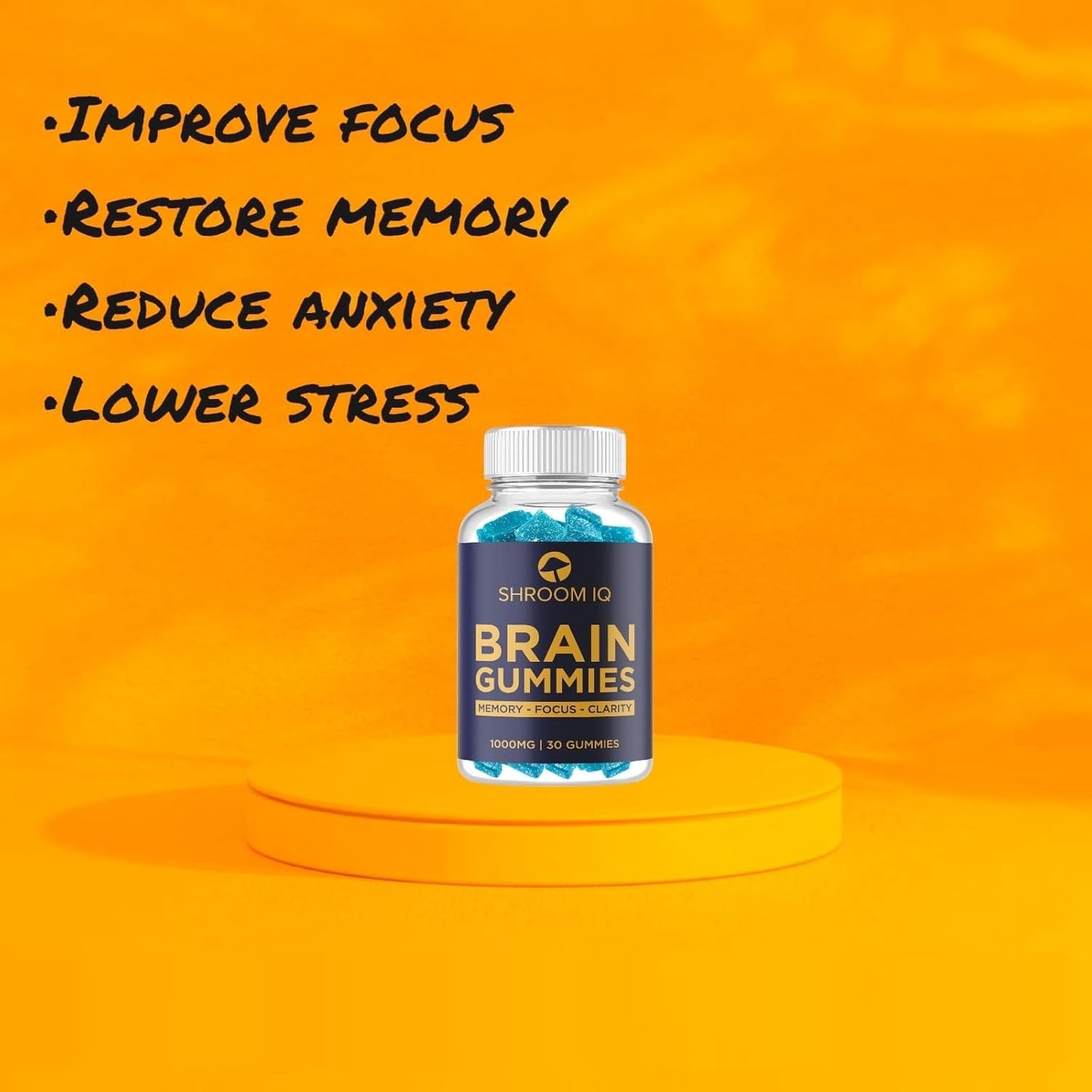 Nootropic Gummies for Memory, Focus, and Brain Health - Shroom IQ Brain Supplements