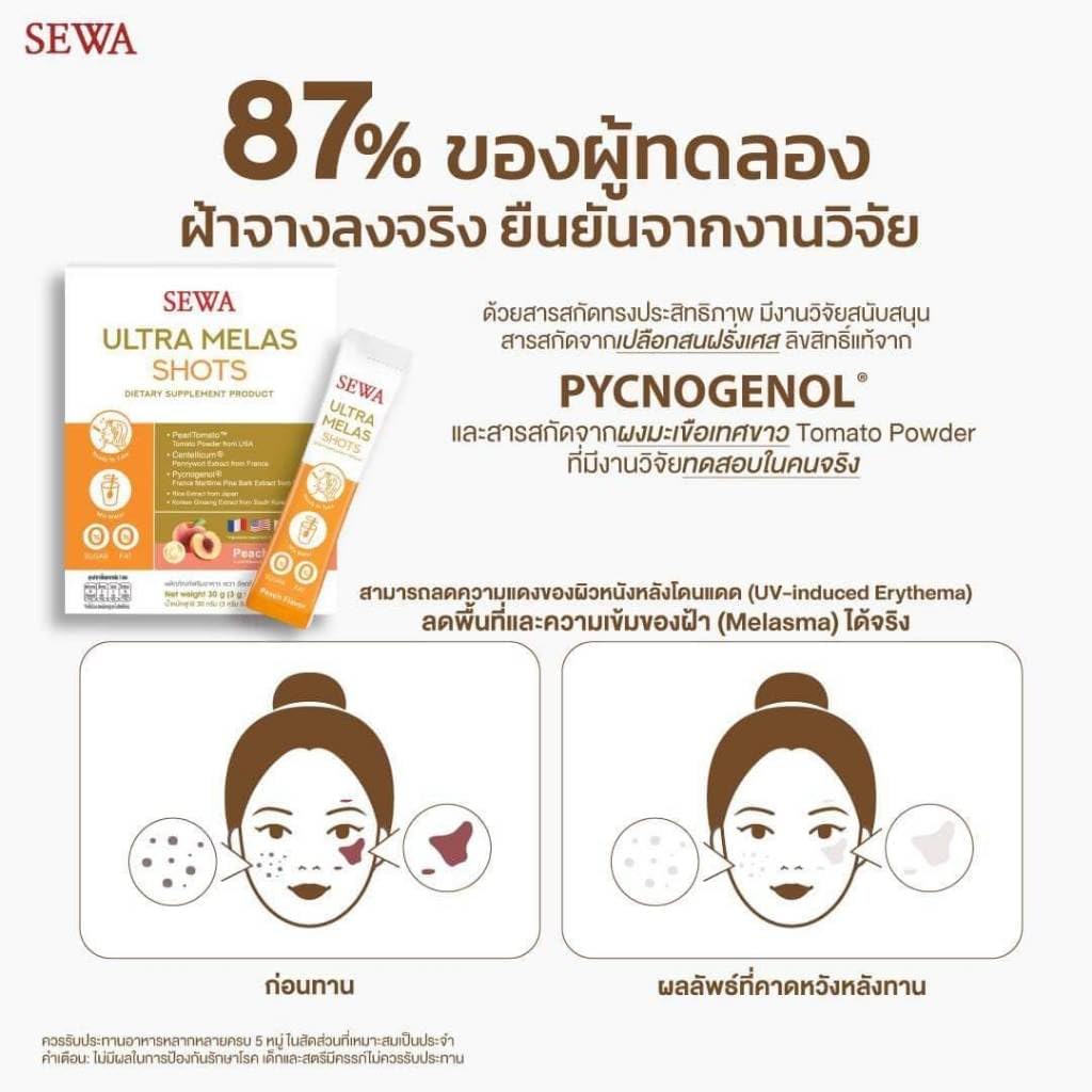 Nourish Skin Health with Generic VitaminxSewa Ultra Melas Shots in Peach Flavor - 10 Ready-to-Take Sachets