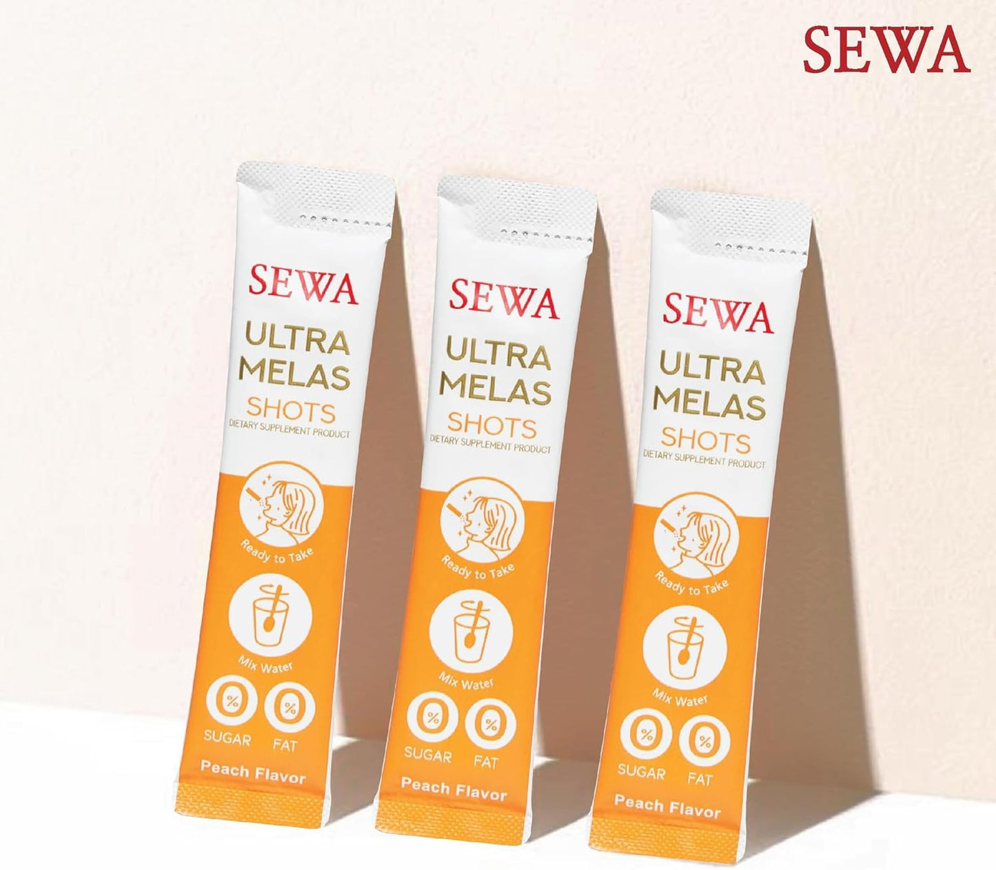 Nourish Skin Health with Generic VitaminxSewa Ultra Melas Shots in Peach Flavor - 10 Ready-to-Take Sachets