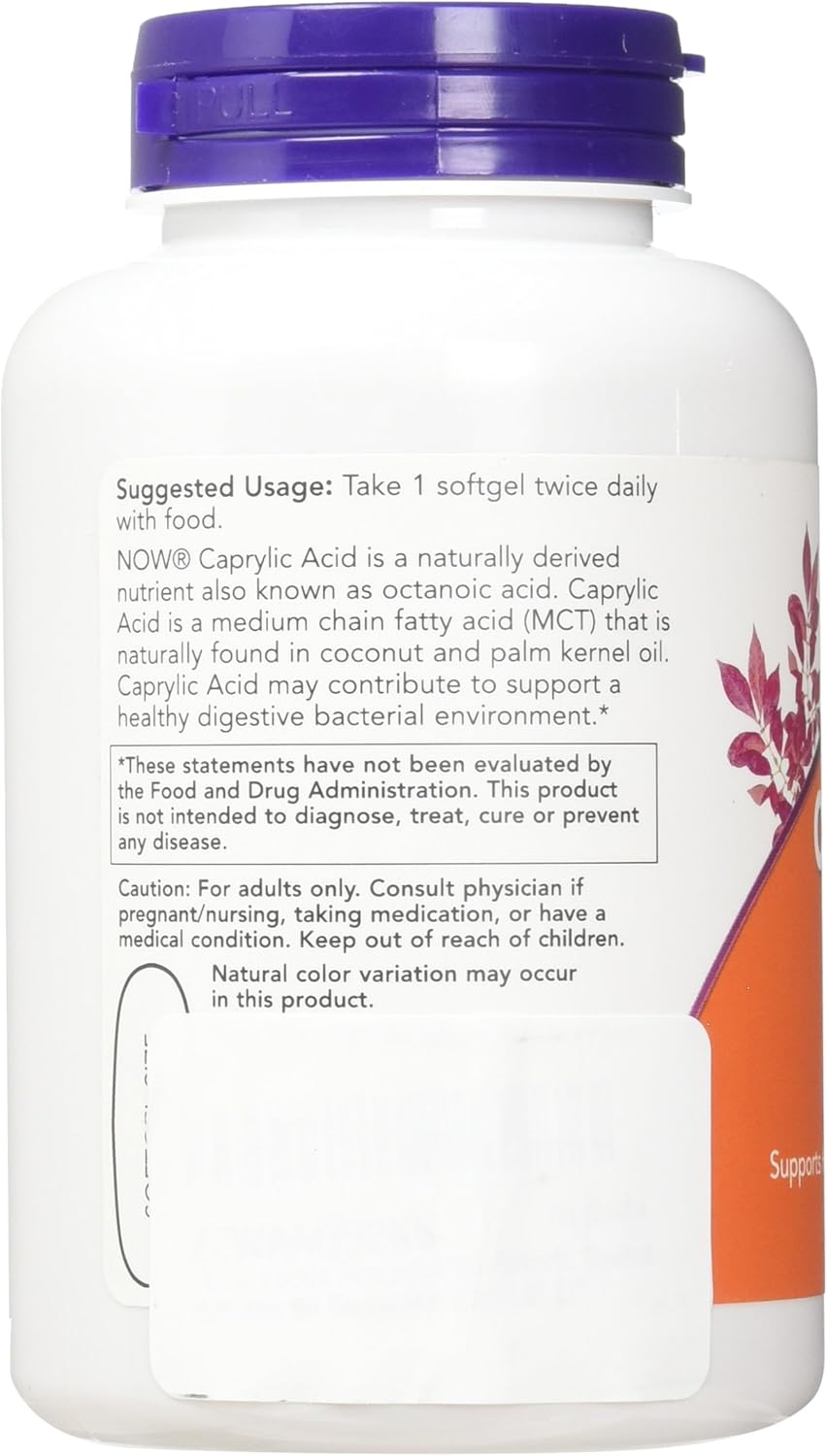 Now Foods Caprylic Acid 100 Softgels - Pack of 2 for Gut Health and Digestive Support