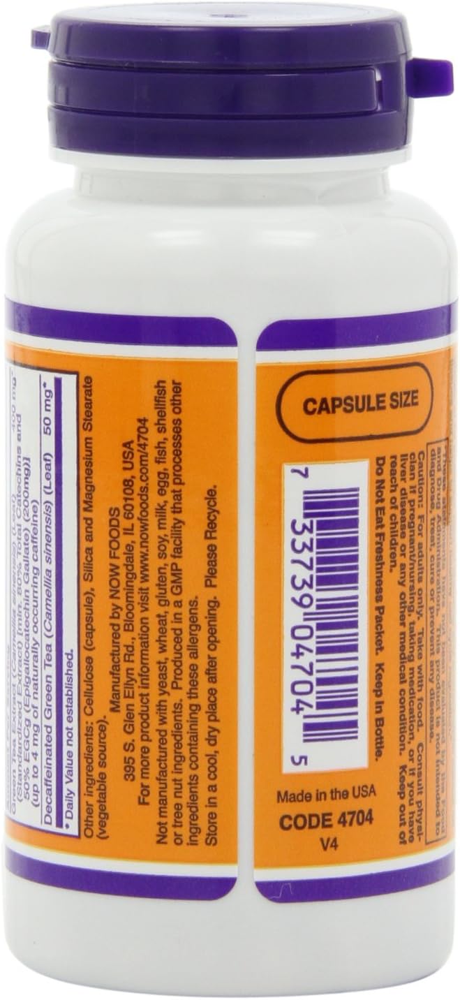 Now Foods Egcg Green Tea Extract - 180 Vcaps, Pack of 2 for Antioxidant Support