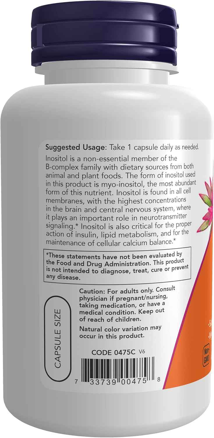 Now Foods, Inositol 500mg, 100 Capsules