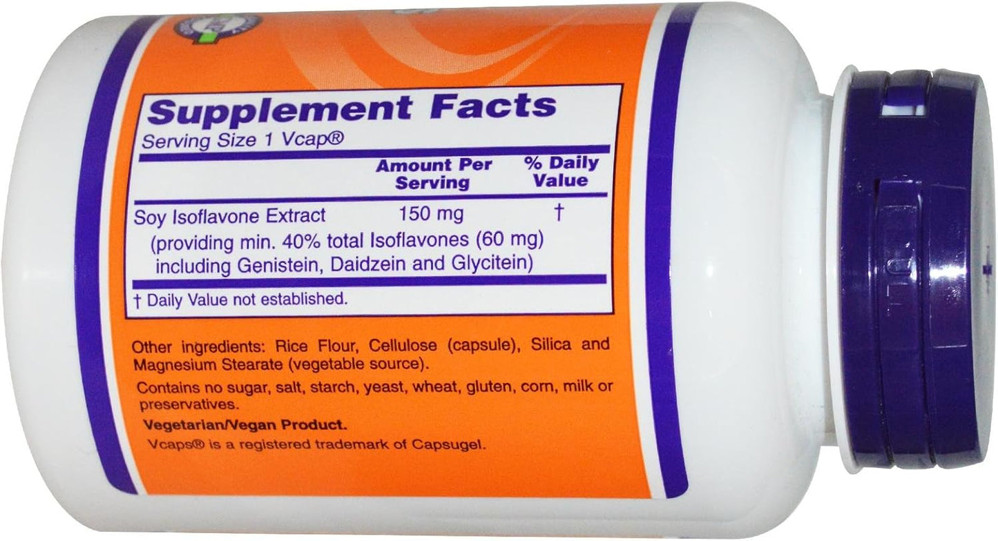 Now Foods Isoflavones 120 Capsules, Soy-Based Supplement for Hormonal Balance, 120 Count Bottle