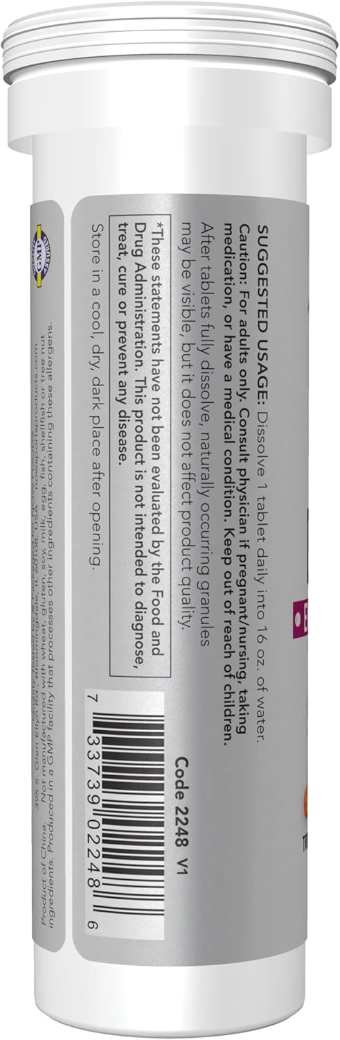 NOW Sports Nutrition Effervescent Effer-Energy Electrolyte Supplement in Tropical Punch - 10 Tablets x 2 Pack for Energy and Recovery