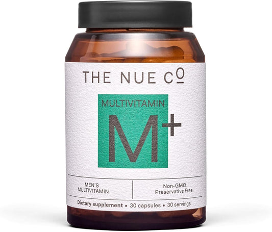 Nue Co. Men's Multivitamin Supplement for Energy, Immunity, and Focus - Vegan & Gluten-Free - 30 Capsules