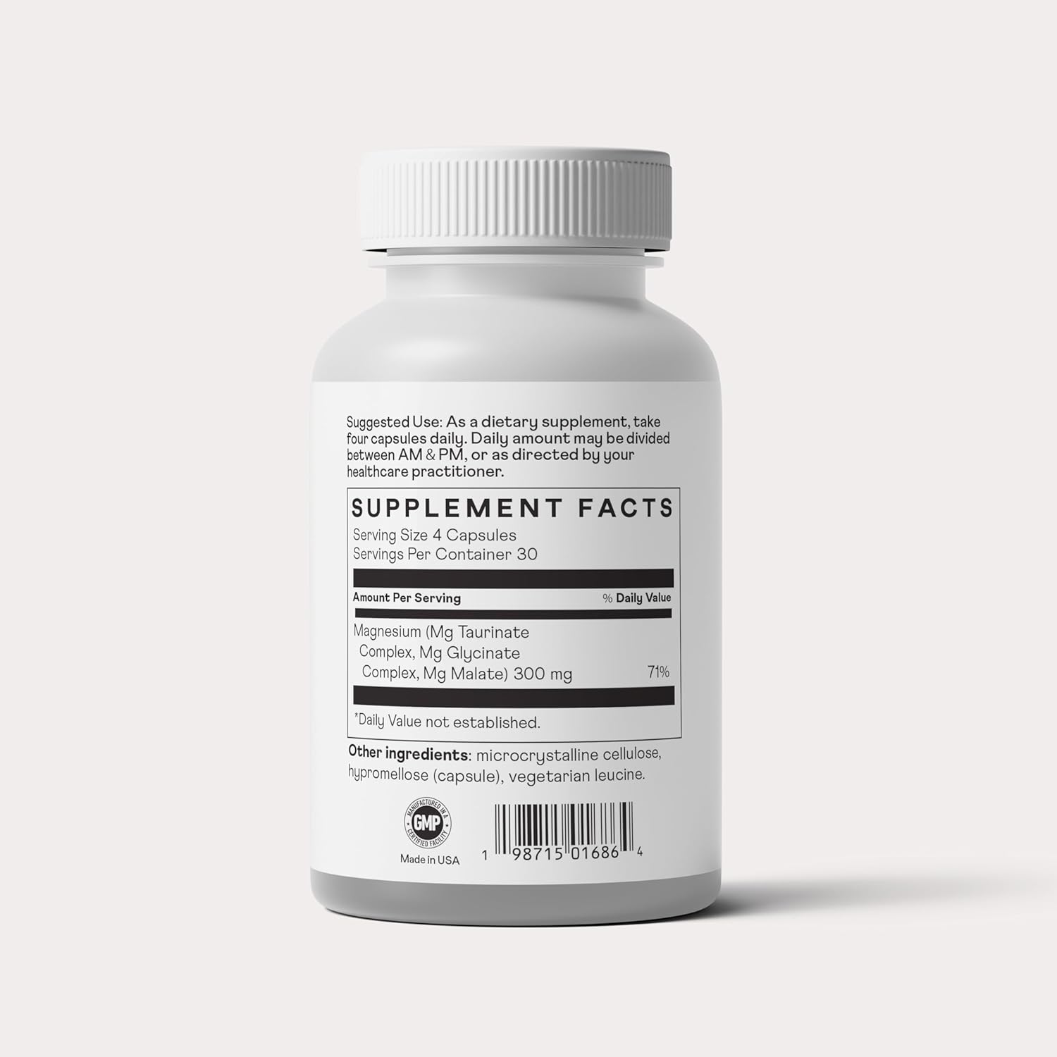 Nuray Triple-Mag High Absorption Chelated Magnesium Supplement - Supports Muscle, Nerve, Bone Health, Cardio, Energy - 300mg, 120 Caps