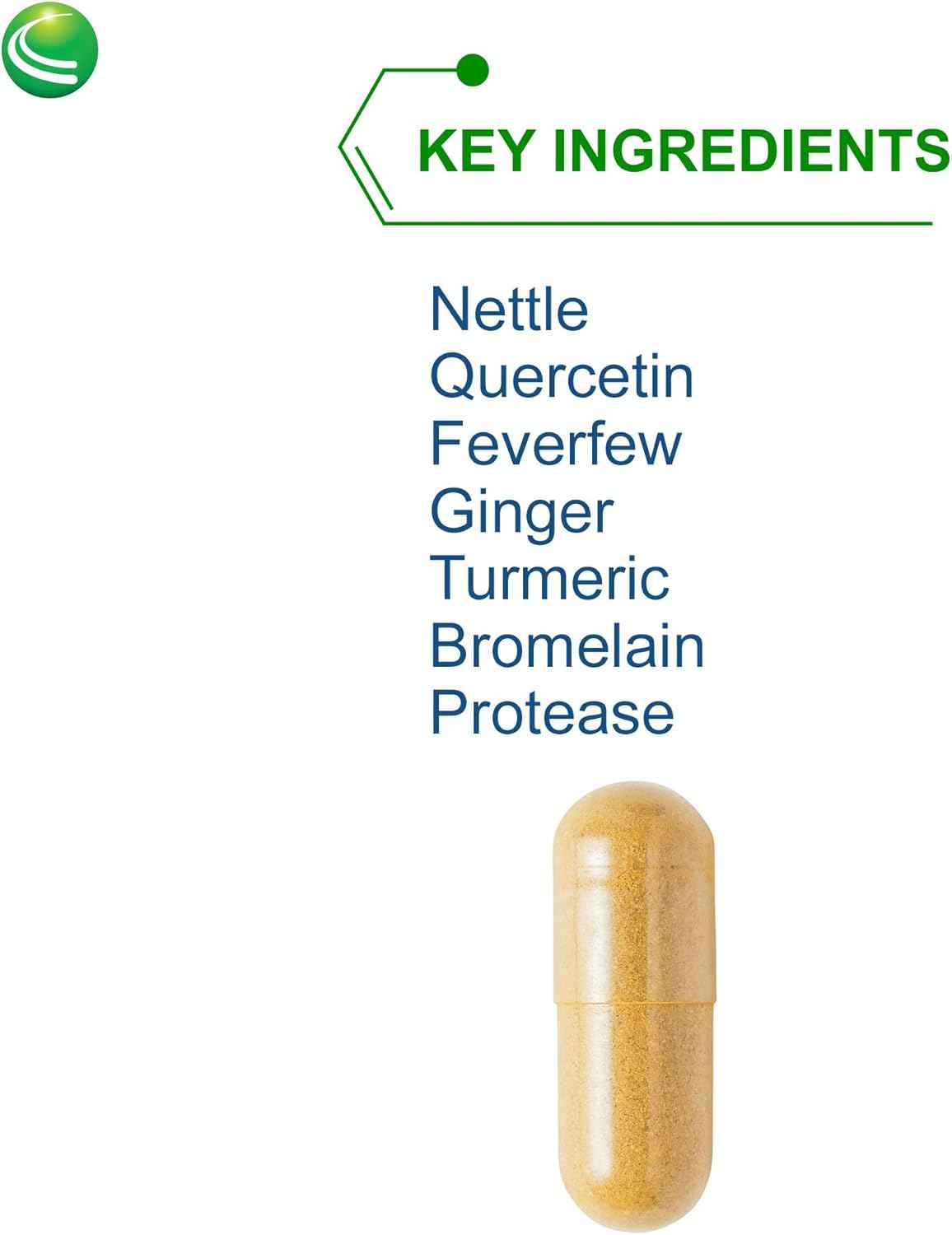 Nutra BioGenesis AlliHist Relief - Organic Nettle, Quercetin and Feverfew for Nasal, Sinus & Lung support - 90 Capsules