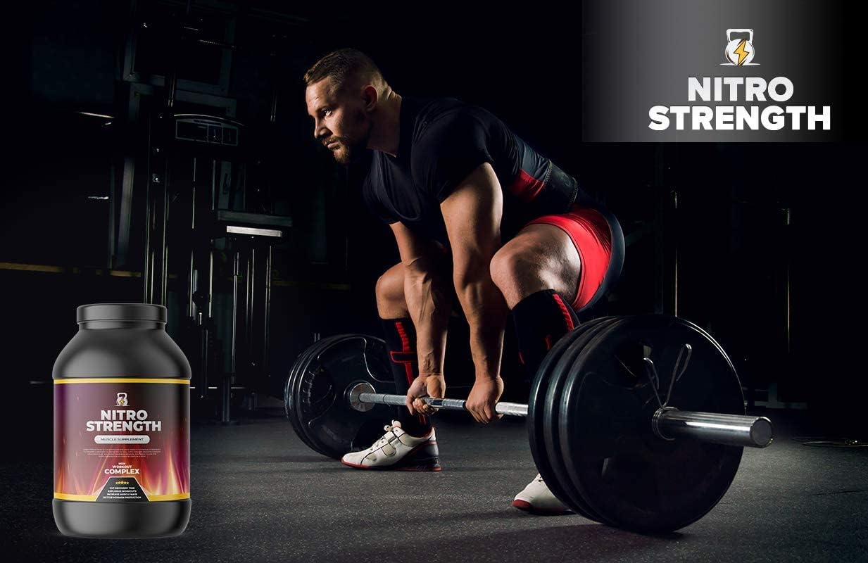 Nutra City Nitro Strength Muscle Supplement - Workout Complex for Men - 90 Capsules