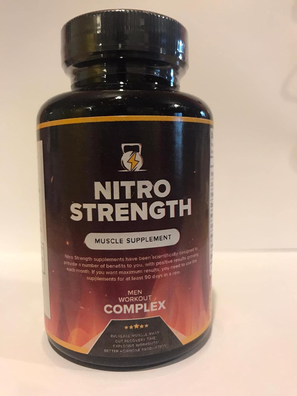 Nutra City Nitro Strength Muscle Supplement - Workout Complex for Men - 90 Capsules