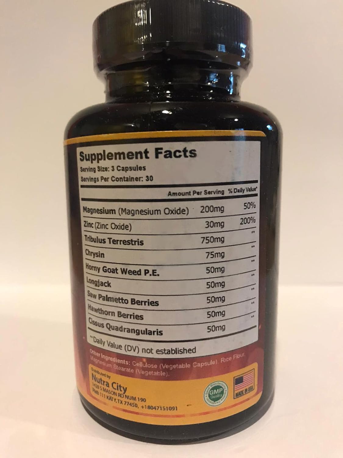 Nutra City Nitro Strength Muscle Supplement - Workout Complex for Men - 90 Capsules